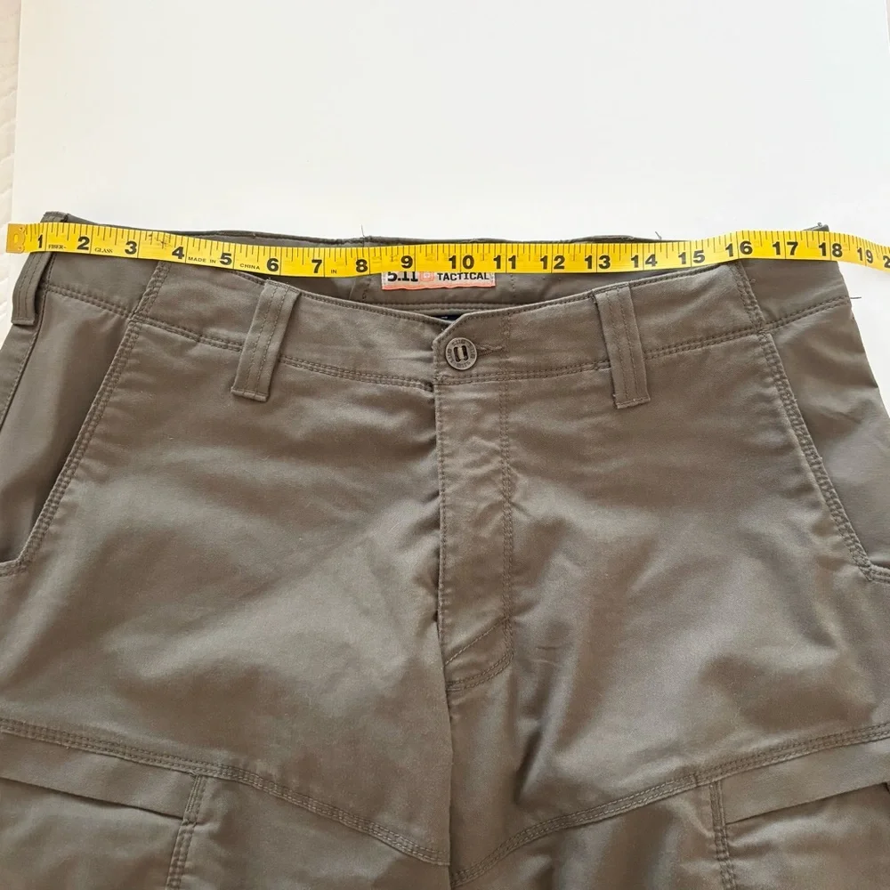 5.11 Tactical Green Cargo Pants Mens Size 36 Polyester Cotton Stretch Outdoor - Picture 11 of 14